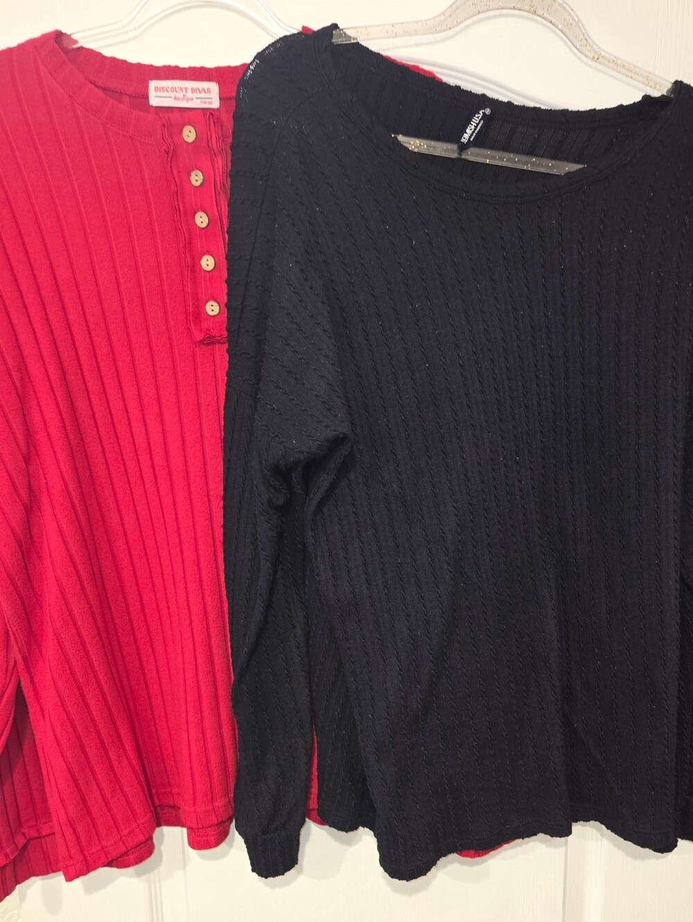 Preowned Good Condition Womens LS Knit Top Bundle Size-1X Or XL
